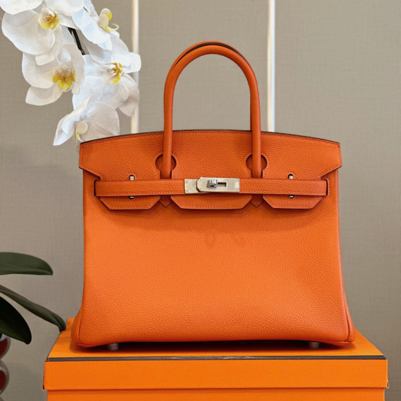 HERMES BIRKIN 30 ORANGE PALLADIUM HARDWARE