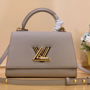 Louis Vuitton LV Twist Handle Like Auth Lock Gold Handbags 17x25x11cm