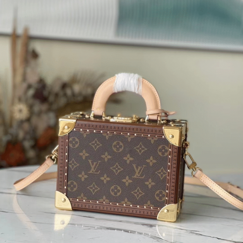 Louis Vuitton LV Valisette Tresor Monogram Handbags 22.5×14.5×11.5cm