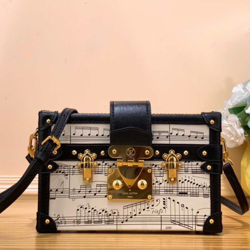 Louis Vuitton LV Petite Musical Pattern Like Auth Handbags 20×12.5x5cm