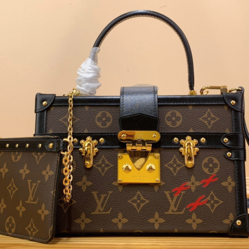 Untitled-design-2025-06-02T040320.647 Louis Vuitton LV Petite Malle LV Monogram Pattern Like Auth Handbags 24x16x13cm