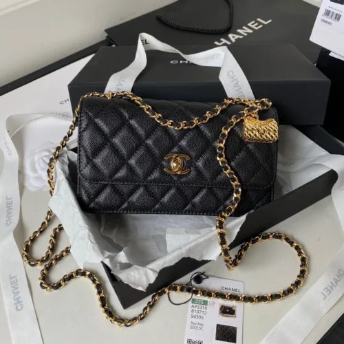 Untitled-design-2025-06-03T184725.760-1 Chanel Handle Bag Lumpy Skin Handbags Black With Lock Gold 19cm