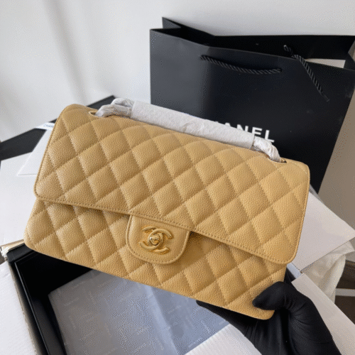 Untitled-design-2025-06-03T194124.632 Chanel Medium Classic Hangdbags Cowhide Yellow 25.5cm