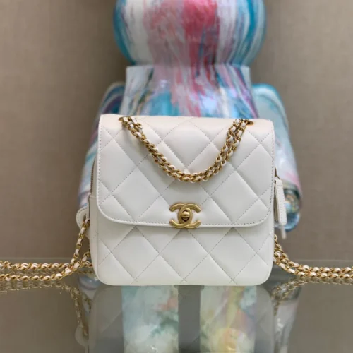 Untitled-design-2025-06-03T194450.689 Chanel Mini Backpack Replica 11 Milk White With Gold Lock 18x20x11.5cm