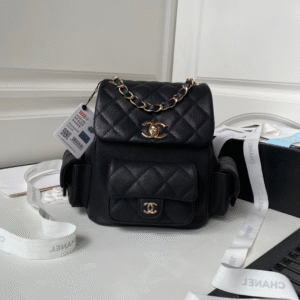 Chanel Mini Duma Backpack Lock Gold 21.5×19.5x12cm