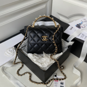 Untitled-design-2025-06-04T092044.812 Chanel Woc Brown Handbags Pearl Handle Plated 11.5×14.5x5cm