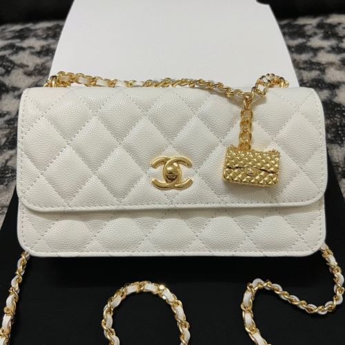 Untitled-design-2025-06-04T093200.603 Chanel Woc Charm Handbags White Lizard Skin With Lock Pattern Bag 20cm
