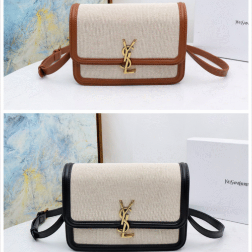 Untitled-design-2025-06-10T082543.726 SAINT LAURENT Solferino Medium Cotton And Leather Shoulder Bag
