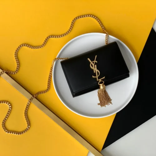 Untitled-design-2025-06-10T091624.576 Saint Laurent Black Leather Small Kate Tassel Crossbody Bag