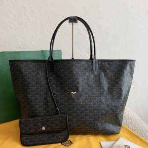 Goyard Green Goyardine Canvas & Chevroches Calfskin Saint Louis PM Tote