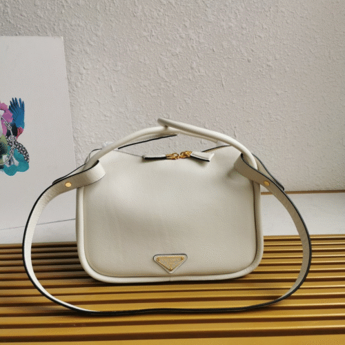 Prada Leather Darling Top-Handle Bag