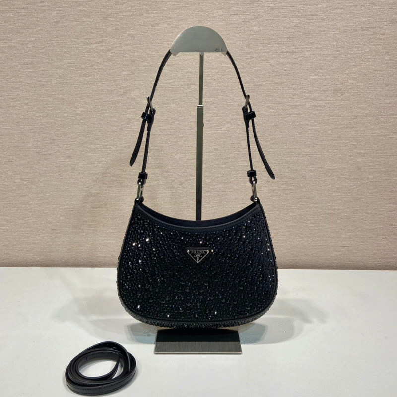 Prada Cleo crystal-embellished Shoulder Bag