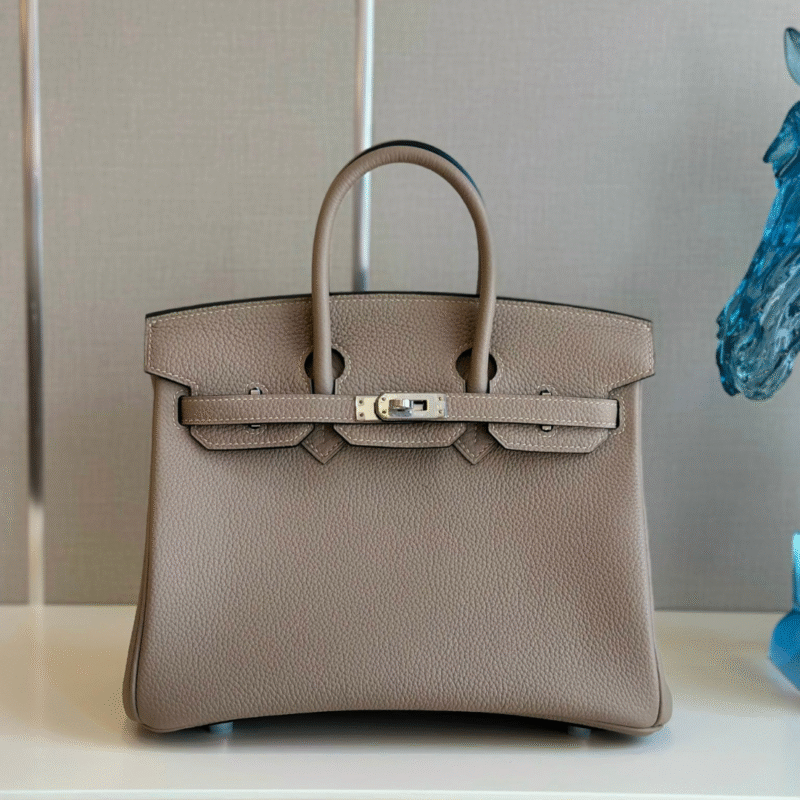 Hermes Birkin 25 Gris Tourterelle Togo Palladium Hardware
