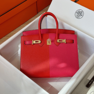 Hermes Birkin 25 Pink/Red Epson Leather Gold Hardware