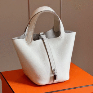 Hermes Picotin 18 White Togo Leather Sliver Hardware
