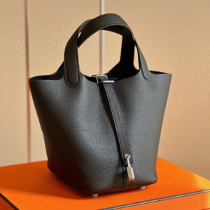 Hermes Picotin 18 Black Togo Leather Sliver Hardware
