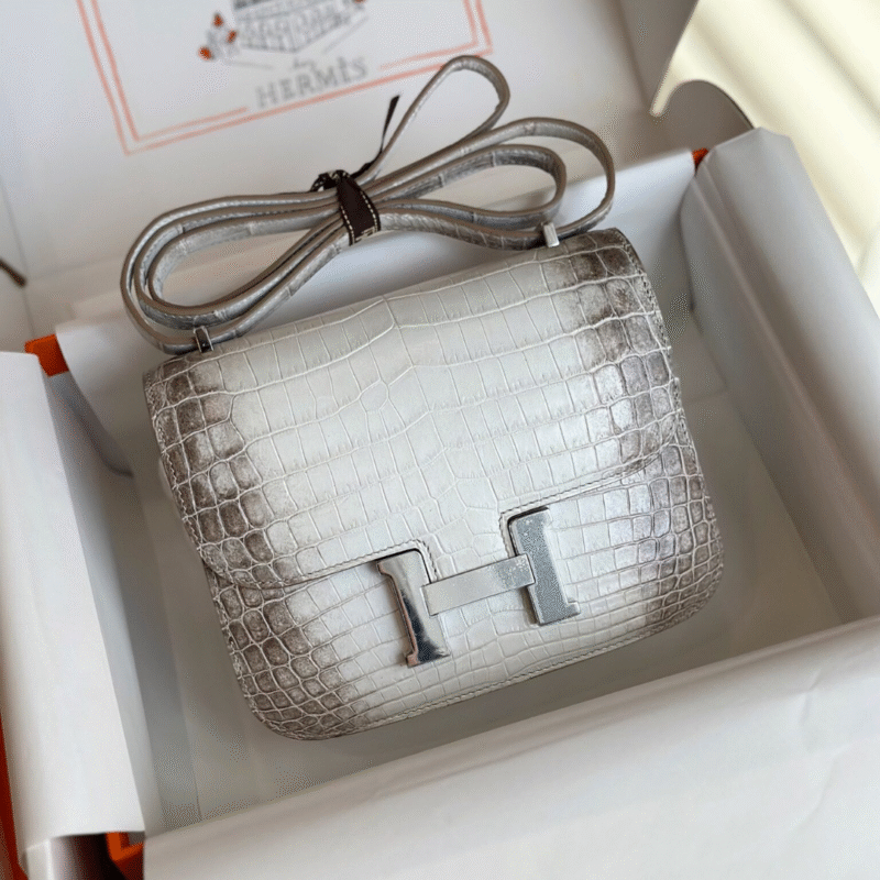 Hermes Constance 19 Himalaya Genuine Crocodile Leather Palladium Hardware