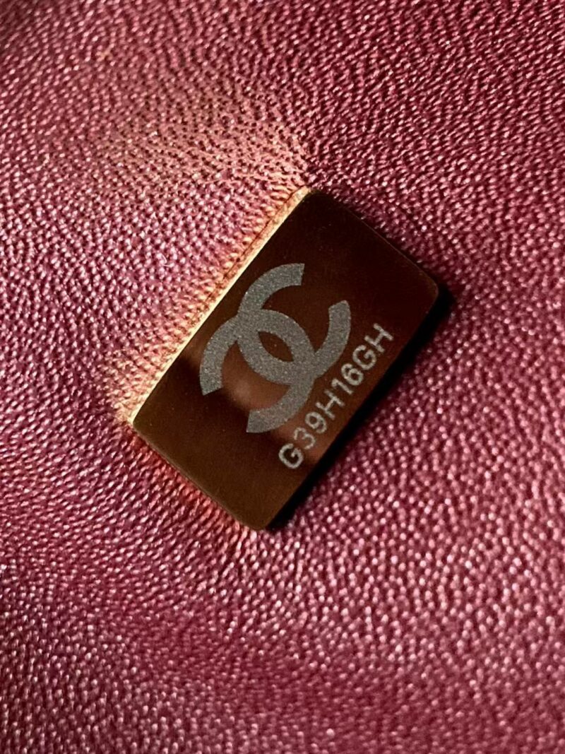 Chanel Charm Like Auth Handbag Sheepskin Black Lock Gold 25x16x7cm