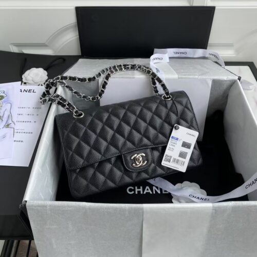 WhatsApp-Image-2025-06-24-at-1.32.44-PM Chanel Classic Handbag Black With Silver Lock 25cm