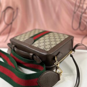 Gucci Brown Small GG Supreme Ophidia Bag