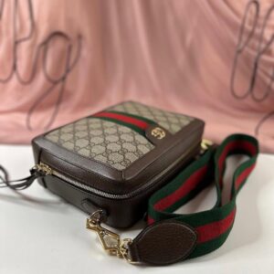 Gucci Brown Small GG Supreme Ophidia Bag