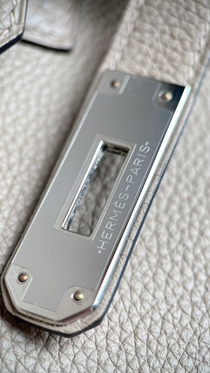 Hermes Birkin 30cm Gris Tourterelle Palladium hardware