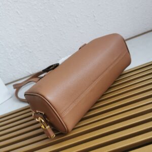 Prada Caramel Medium leather top-handle bag with padlock