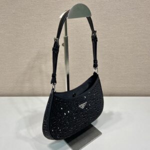 Prada Cleo crystal-embellished Shoulder Bag