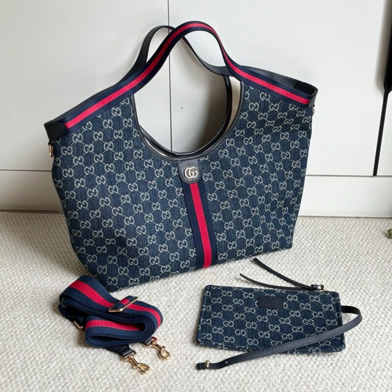 Gucci Giglio Tote Blue Top quality 1:1 Replica