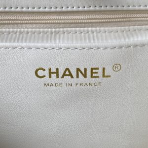 Chanel Calfskin Hobo Bag White/Black