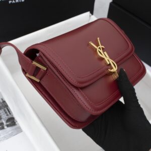 Saint Laurent YSL Solferino Small Leather Satchel Shoulder Bag