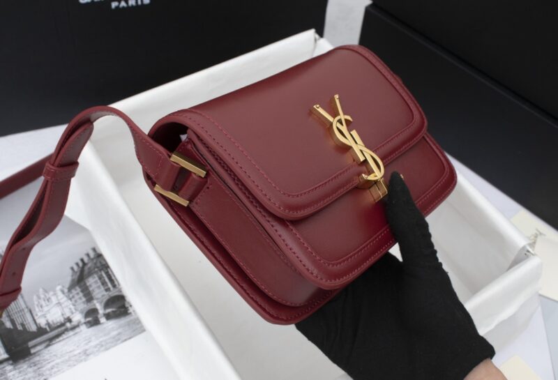 Saint Laurent YSL Solferino Small Leather Satchel Shoulder Bag