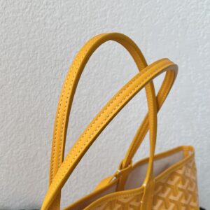 Goyard Yellow Goyardine Canvas & Chevroches Calfskin Saint Louis PM Tote