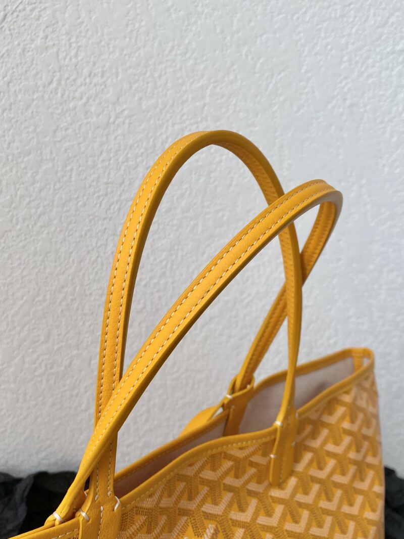 Goyard Yellow Goyardine Canvas & Chevroches Calfskin Saint Louis PM Tote