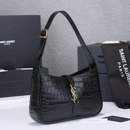 ae86f8e1 YSL Black Crocodile shoulder bag