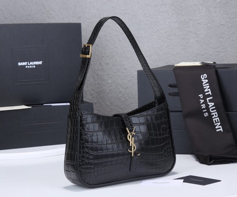 YSL Black Crocodile shoulder bag