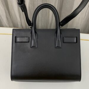 Ysl Nano Sac De Jour Black Smooth Leather Gold-tone Metal