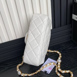 Chanel Mini Flap Bag Top Handle Pearl Chain