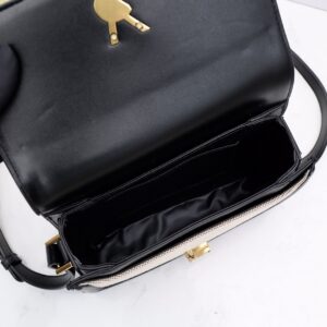 SAINT LAURENT Solferino Medium Cotton And Leather Shoulder Bag