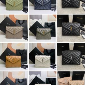 SAINT LAURENT SM LOULOU MONOGRAM QUILTED LEATHER BAG