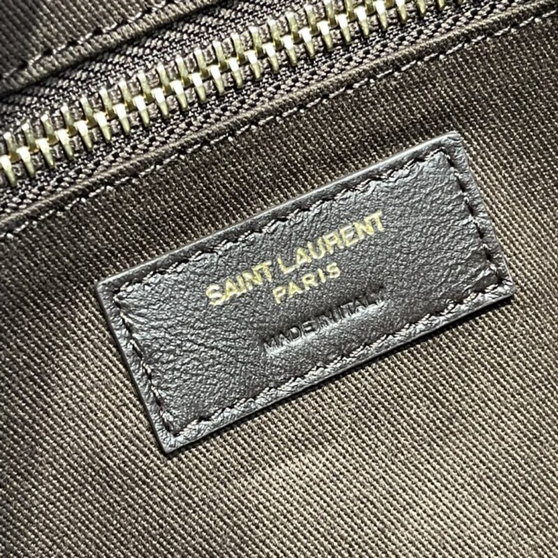 Saint Laurent  Canvas Smooth Calfskin Le Monogramme Camera Bag Chestnut
