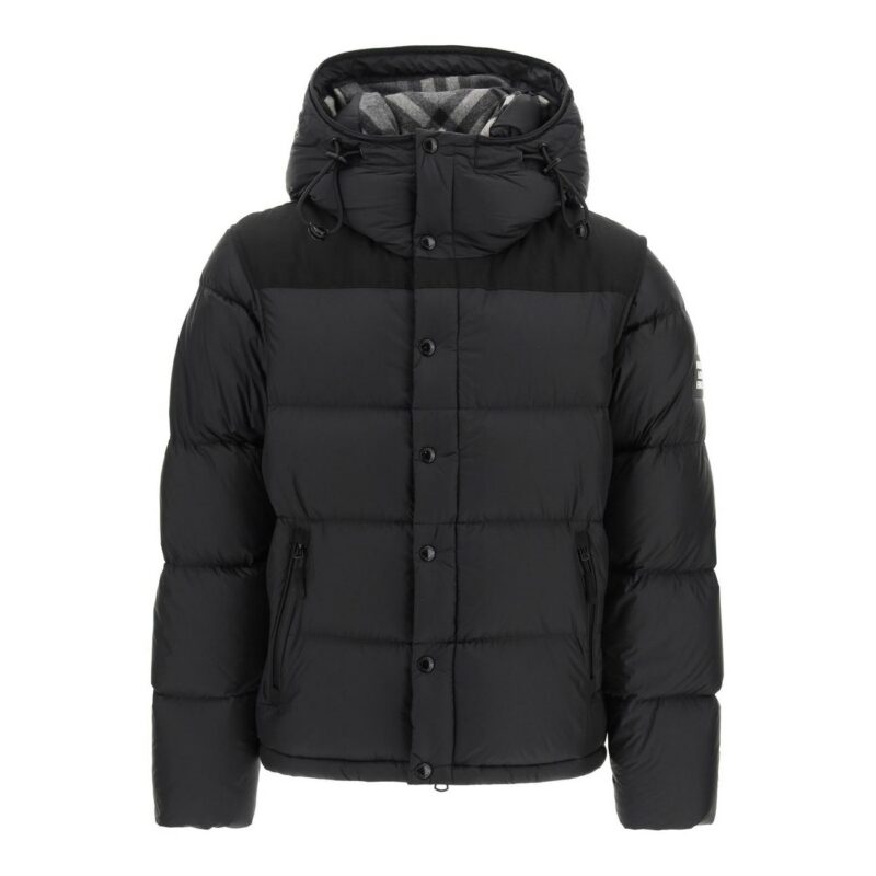 burberry-Black-Lockwell-Puffer-Jacket-With-Removable-Sleeves-S-Technical Replica Burberry Detachable Sleeve Hooded Puffer Jacket Black