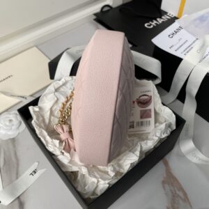 Chanel mini gold chain bag, light pink CN628