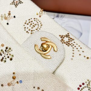 Chanel Flap Bag Leather Bag with Gold Hardware