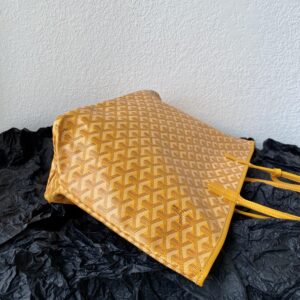 Goyard Yellow Goyardine Canvas & Chevroches Calfskin Saint Louis PM Tote