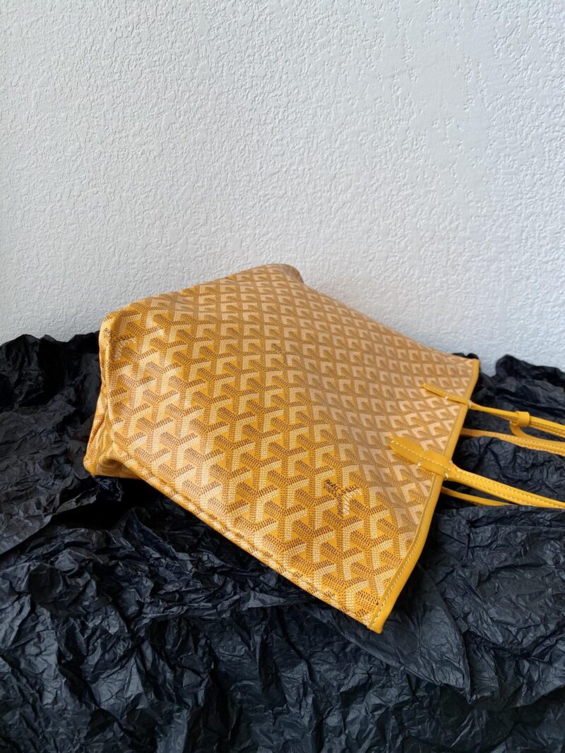 Goyard Yellow Goyardine Canvas & Chevroches Calfskin Saint Louis PM Tote