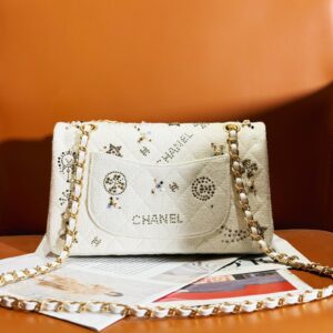 Chanel Flap Bag Leather Bag with Gold Hardware