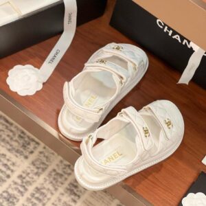 Chanel White Dad Sandals