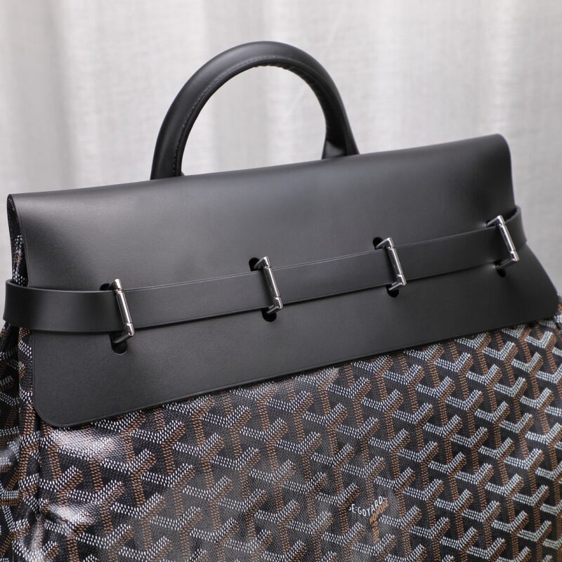 Goyard Steamer GM Black Leather Travel