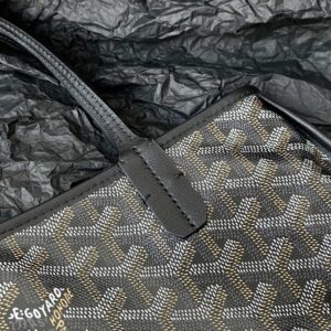 GOYARD Goyardine Reversible Mini Anjou Black 1661918